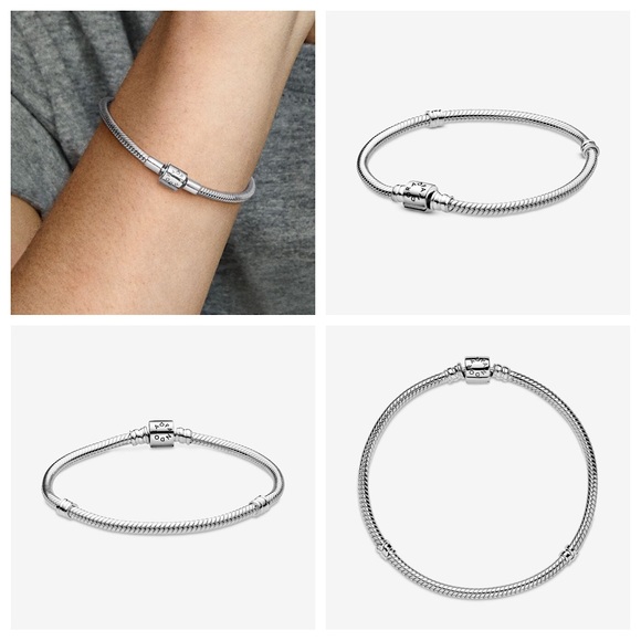 PANDORA ‘Memories Bracelet’ w/ 3 Charms, Size 8.3”L - Picture 9 of 12